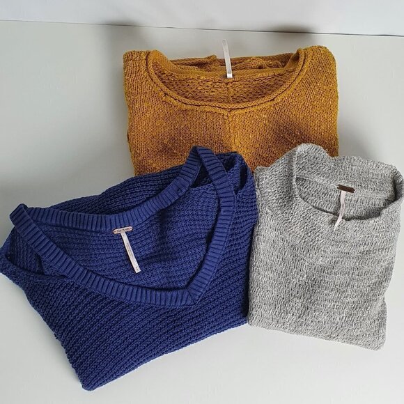 Free People Blended Linen Asymmetrical Knitted Pullover - Picture 3 of 7